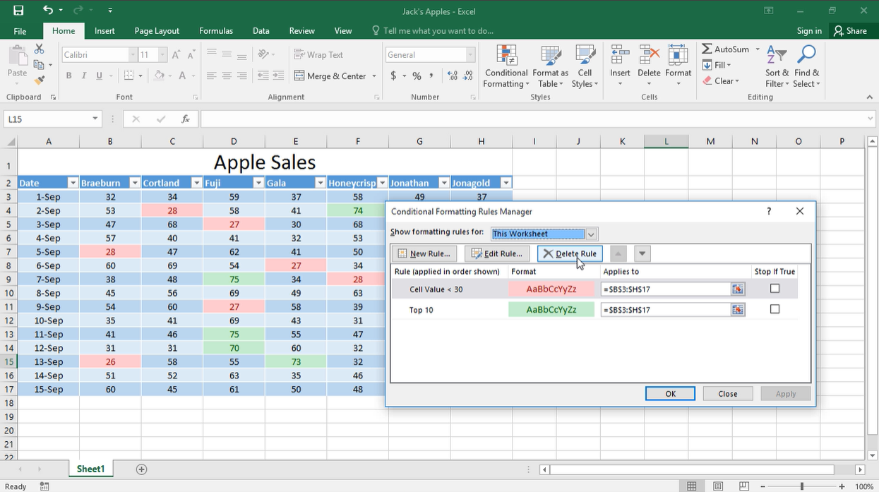 5.21. Conditional Formatting