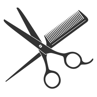 Comb and scissors 1x1 CROP