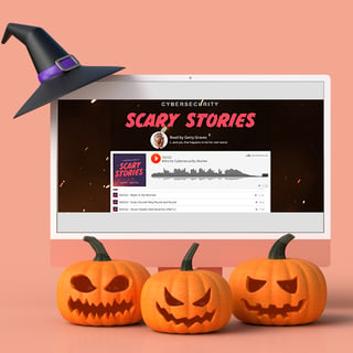 Halloween pumpkins and tablet 1x1 CROP Scary Stories