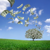 Money tree bills blowing away 1x1 CROP